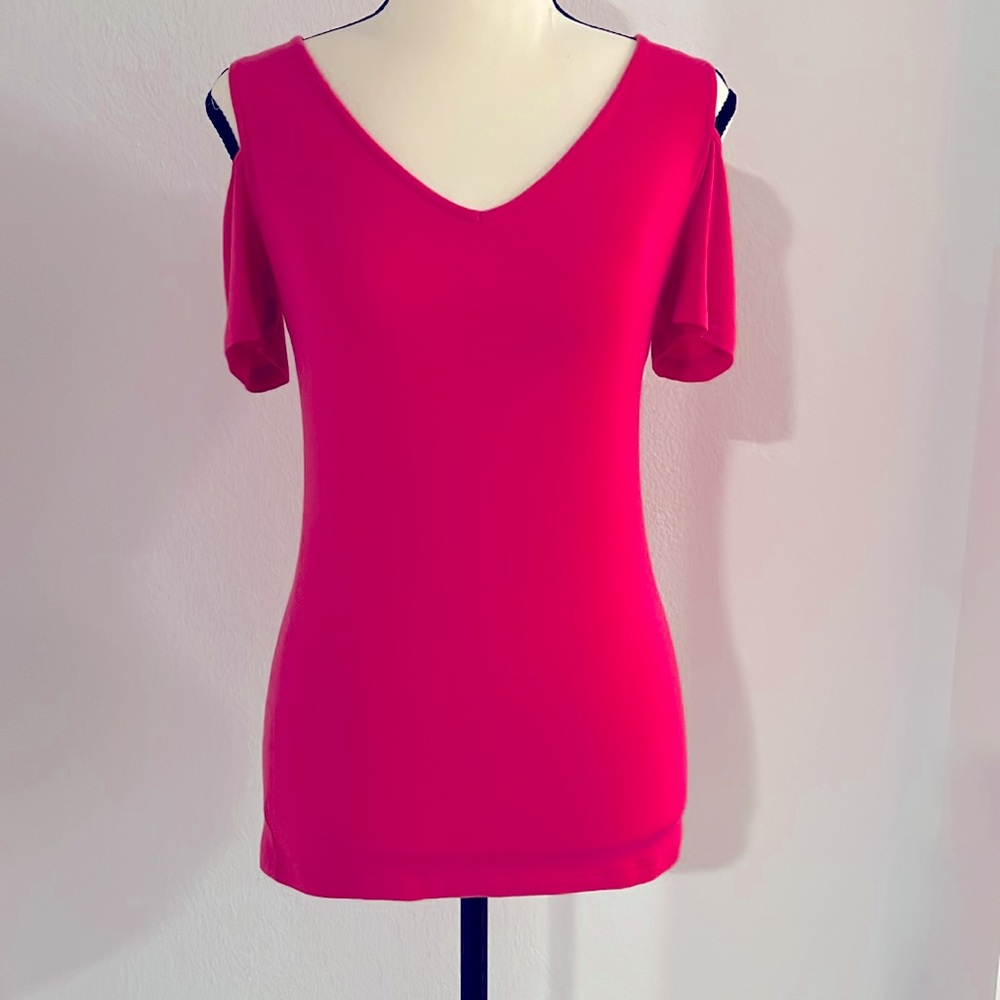 HERLOLLYCHIPS  Deep V Neck Short & Long Sleeve Cold Shoulder‎ Shirt